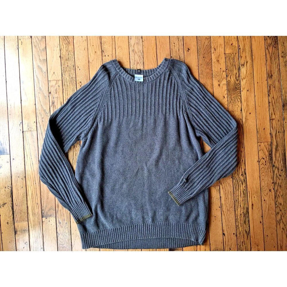 Columbia Sportswear Gray Mens Size XL Ribbed Knit‎ Crewneck Sweater